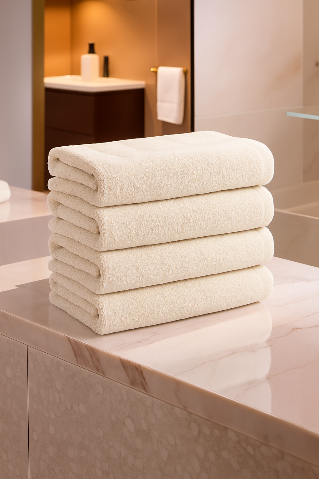 Bath Towel 70 x 140 CM [Set of 4] Cream