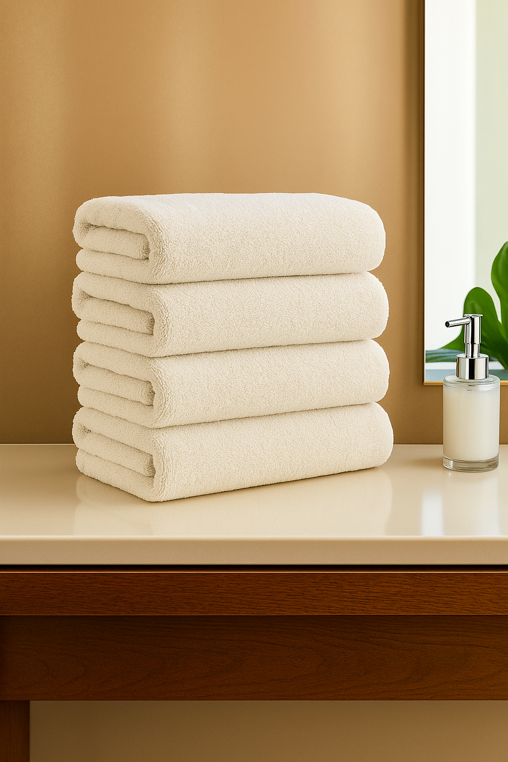 Hand Towel 50 x 90 CM [Set of 4] Cream